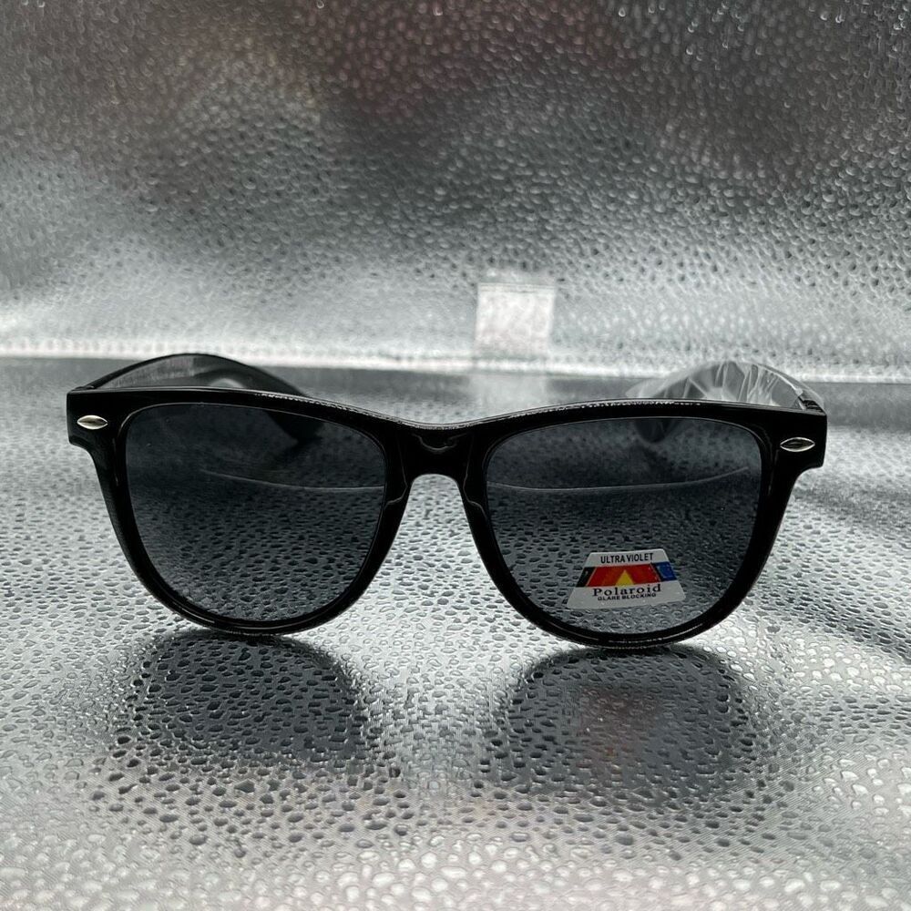 VIBE Ultra Violet Sunglasses Unisex Black Polaroid Glare Blocking Classic Retro